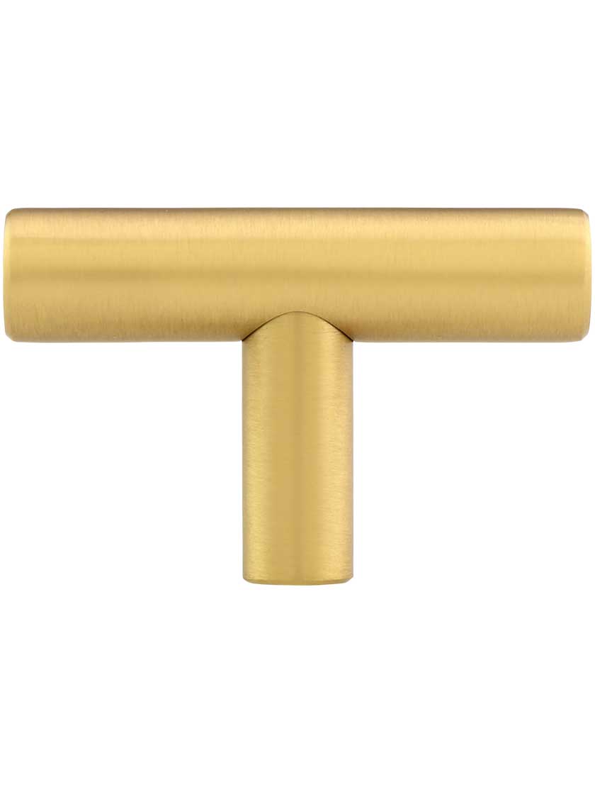 Alternate View of Mid-Century Brass Bar Knob - 2 inch Long
