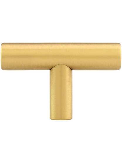 Alternate View of Mid-Century Brass Bar Knob - 2 inch Long