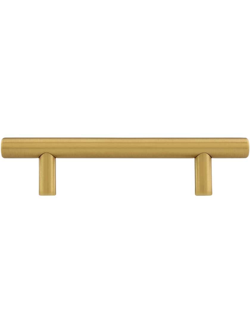 Alternate View of Mid-Century Brass Bar Pull - 3 1/2 inch Center to Center