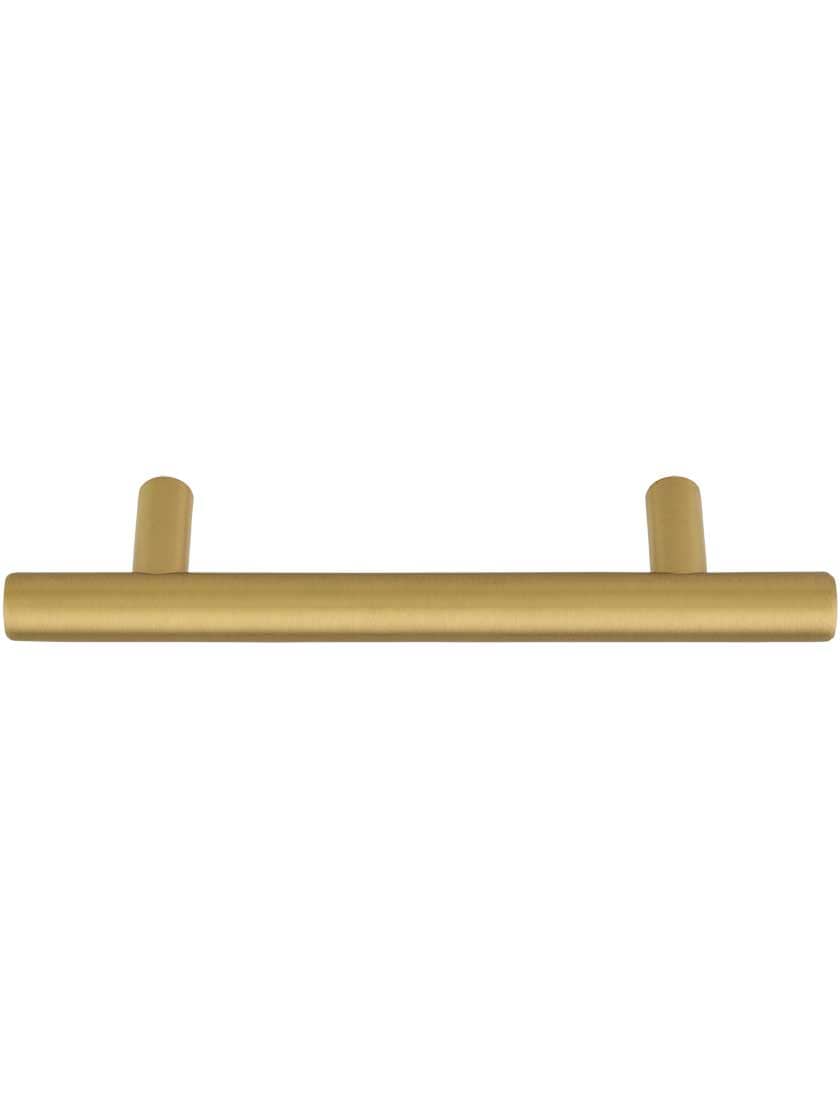 Alternate View 2 of Mid-Century Brass Bar Pull - 3 1/2 inch Center to Center