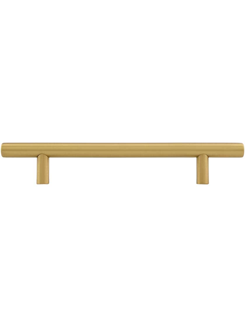 Alternate View of Mid-Century Brass Bar Pull - 5 inch Center to Center