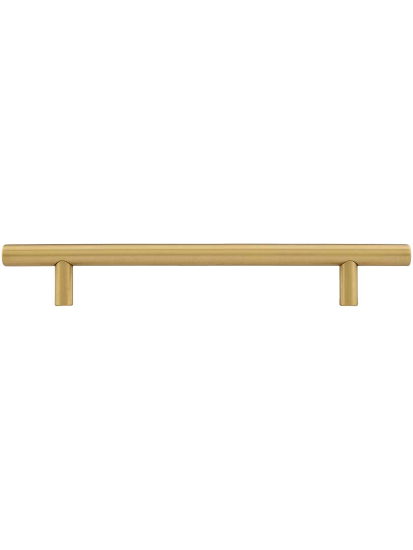 Alternate View of Mid-Century Brass Bar Pull - 6 inch Center to Center