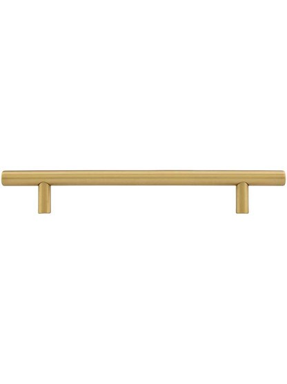 Alternate View of Mid-Century Brass Bar Pull - 6 inch Center to Center