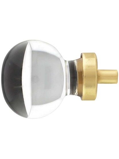 Alternate View of Medium Bristol Crystal Cabinet Knob With Solid Brass Base