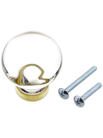 Alternate View 3 of Medium Bristol Crystal Cabinet Knob With Solid Brass Base