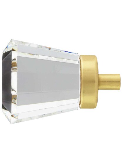 Alternate View of Medium Brookmont Crystal Cabinet Knob With Solid Brass Base