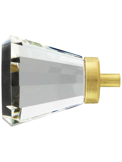 Alternate View of Over-Sized Brookmont Crystal Cabinet Knob With Solid Brass Base