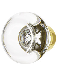 Medium Georgetown Crystal Cabinet Knob With Solid Brass Base