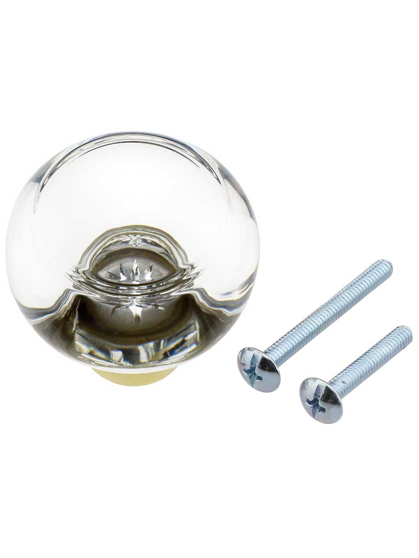 Alternate View 3 of Over-Sized Georgetown Crystal Knob With Solid Brass Base
