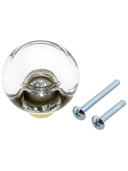 Alternate View 3 of Over-Sized Georgetown Crystal Knob With Solid Brass Base