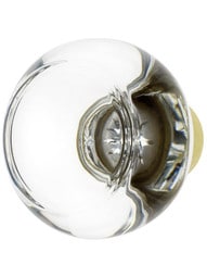 Over-Sized Georgetown Crystal Knob With Solid Brass Base