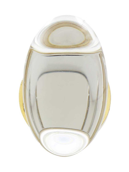 Medium Hampton Crystal Cabinet Knob with Solid-Brass Base
