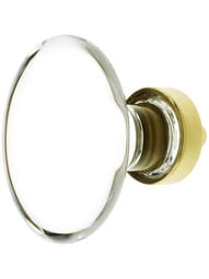 Over-Sized Hampton Crystal Cabinet Knob with Solid-Brass Base