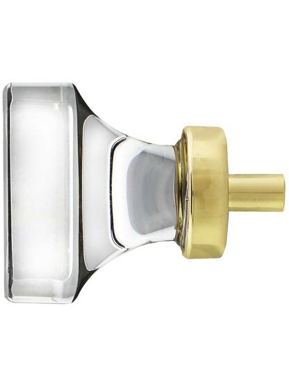 Alternate View of Lido Crystal Glass Cabinet Knob - 1 3/8 inch Square.