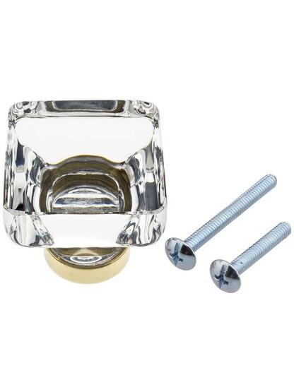Alternate View 3 of Lido Crystal Glass Cabinet Knob - 1 3/8 inch Square.