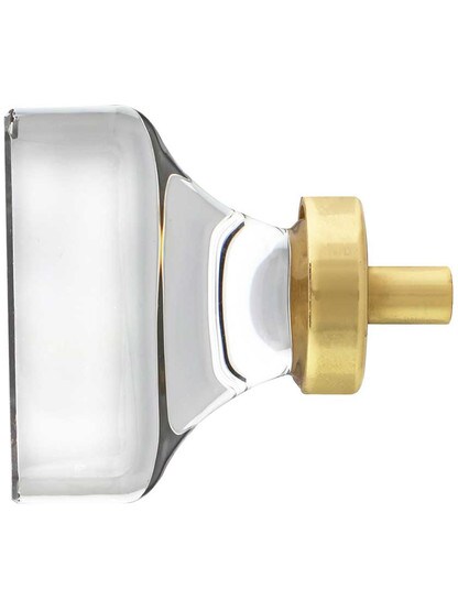 Alternate View of Lido Crystal Glass Cabinet Knob - 1 5/8 inch Square.