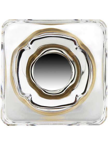Alternate View 2 of Lido Crystal Glass Cabinet Knob - 1 5/8 inch Square.