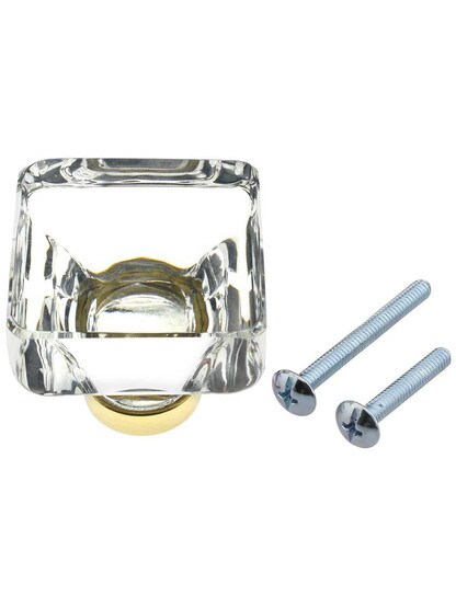 Alternate View 3 of Lido Crystal Glass Cabinet Knob - 1 5/8 inch Square.
