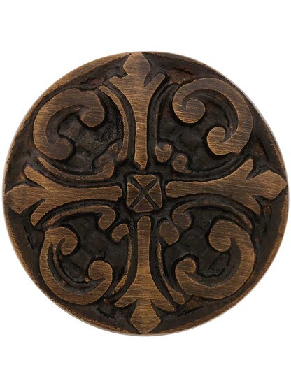 Alternate View 2 of Gaios Solid-Brass Cabinet Knob - 1 1/2 inch Diameter.