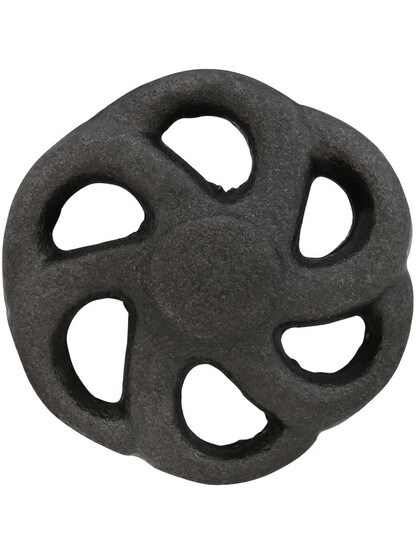 Alternate View 2 of Pinwheel Cast-Iron Cabinet Knob - 1 5/8 inch Diameter.