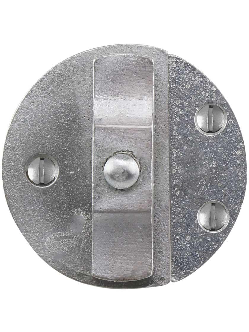 Alternate View of Large Turn Button with Back Plates - 2 1/16 inch Diameter.
