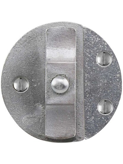 Alternate View of Large Turn Button with Back Plates - 2 1/16 inch Diameter.