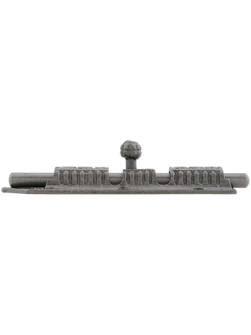 Cast-Iron Victorian Slide Bolt With Aesthetic Movement Design