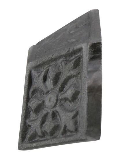 Alternate View of 3 7/8 inch Decorative Iron Bin Pull With Antique Iron Finish