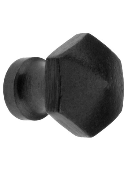 Cast Iron Hexagonal Cabinet Knob with 7/8 inch Diameter.