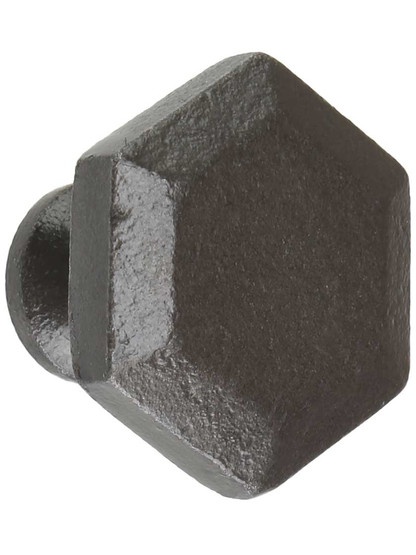 Cast Iron Hexagonal Cabinet Knob with 1 1/4" Diameter