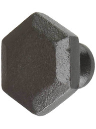 Cast Iron Hexagonal Cabinet Knob with 1 1/4" Diameter