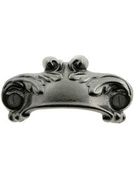 3 3/4" Victorian Iron Bin Pull With Black Nickel Finish - 3 1/16" Center-to-Center