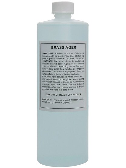 Brass and Bronze Aging Solution - 32 oz. Bottle.