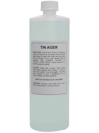 Tin Aging Solution - 32 Oz. Bottle.