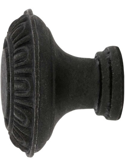 Alternate View of Egg and Dart Cast-Iron Cabinet Knob.