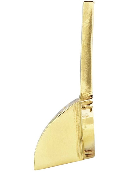 Alternate View of Egg and Dart Solid-Brass Bin Pull with Label Holder.