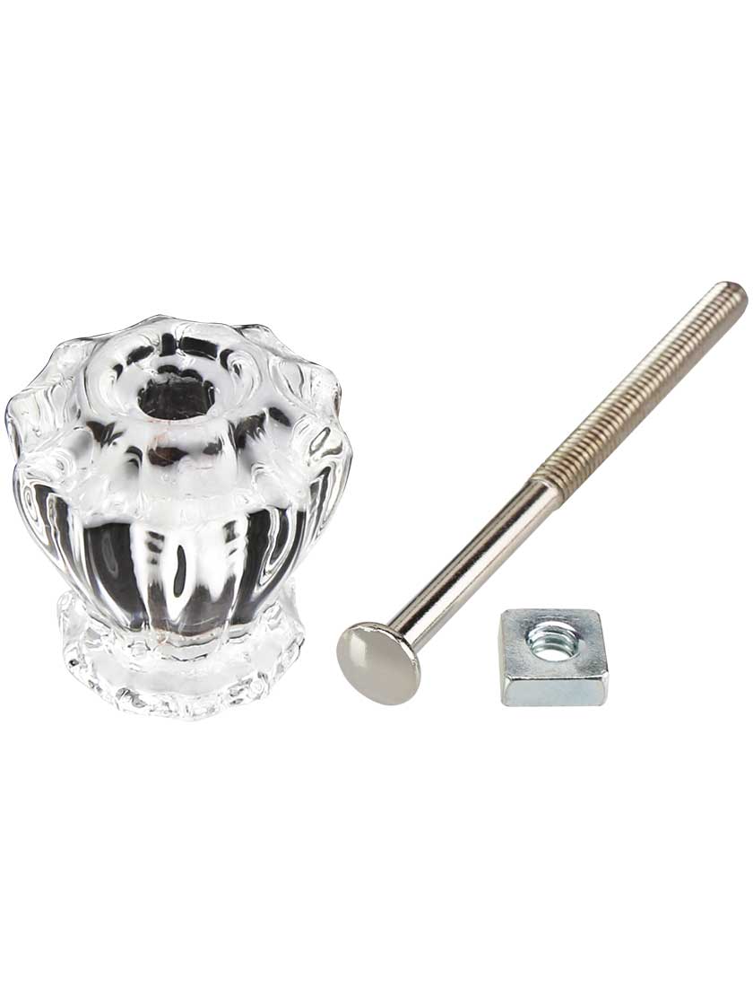 Alternate View 3 of 1 inch Fluted Clear Glass Knob