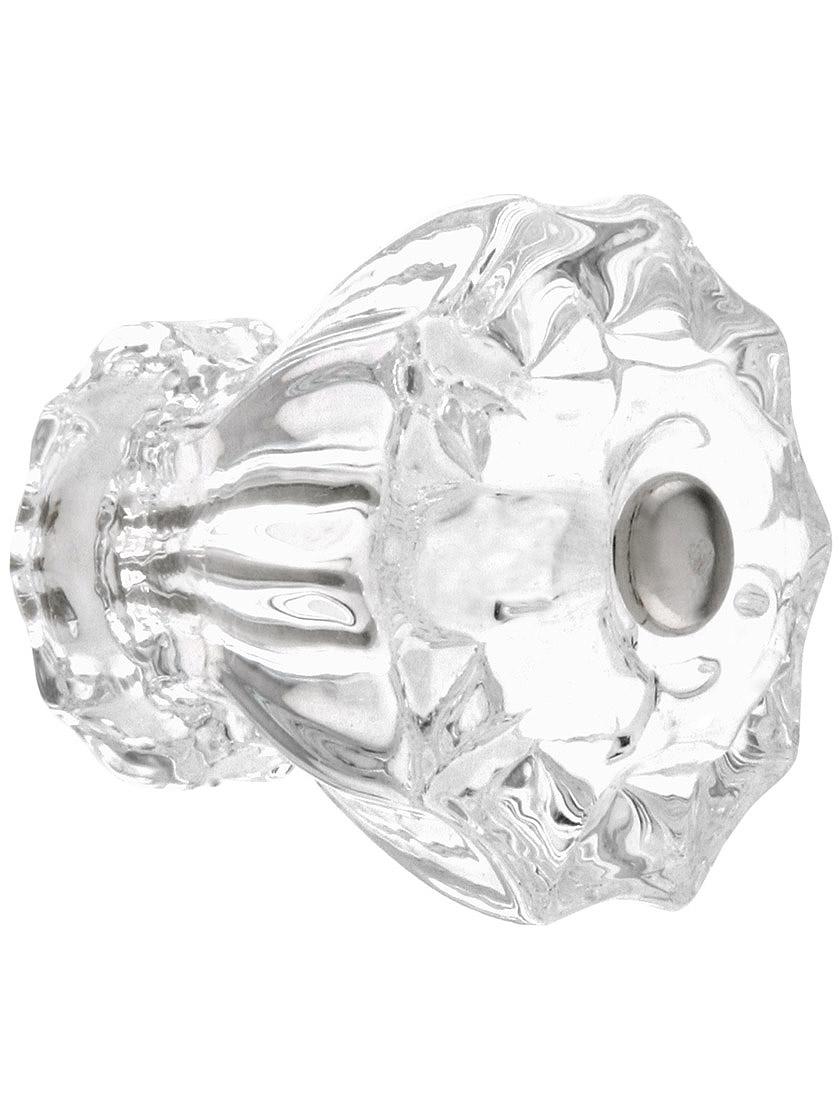 Large Fluted Glass Knob With Nickel Bolt House of Antique Hardware