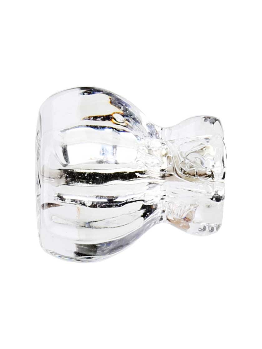 Alternate View of Small Hexagonal Glass Cabinet Knob With Nickel Bolt