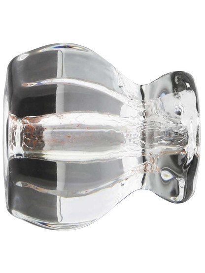 Alternate View of Medium Hexagonal Glass Cabinet Knob With Nickel Bolt