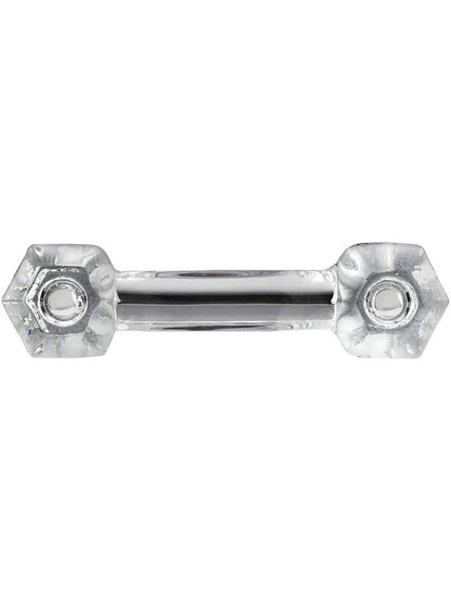 Alternate View 2 of Hexagonal Glass Bridge Drawer Pull With Nickel Bolts