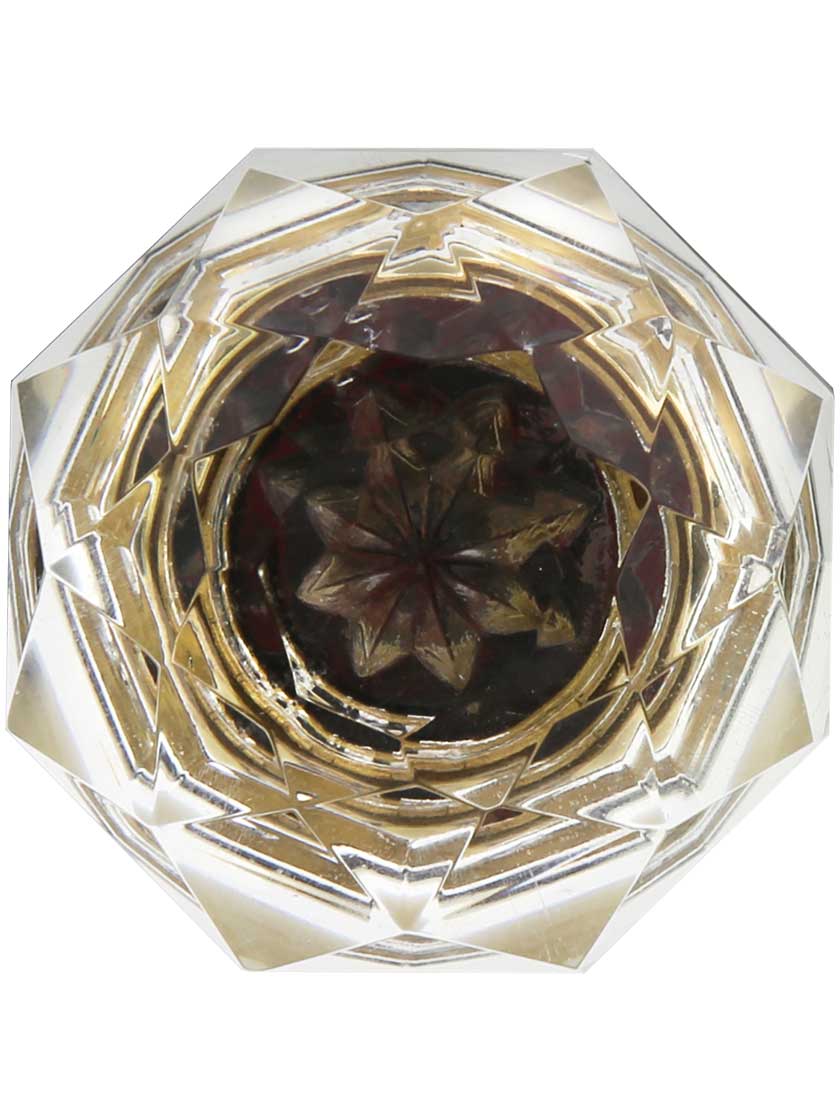 Extra Large Diamond Style Knob With Solid Brass Base House of Antique Hardware
