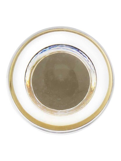 Alternate View 2 of Round Glass Disk Knob With Solid Brass Base.