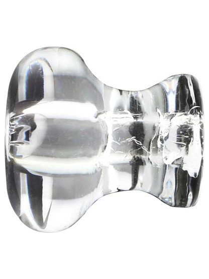 "Mushroom" Glass Cabinet Knob With Nickel Bolt