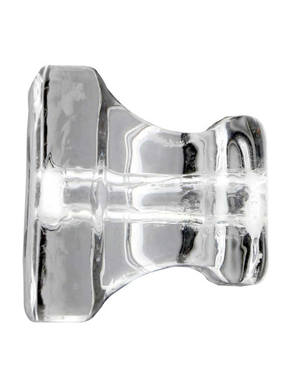 Alternate View of Square Glass Cabinet Knob With Nickel Bolt
