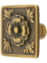 Square Poppy Knob - 1 3/8" x 1 3/8"