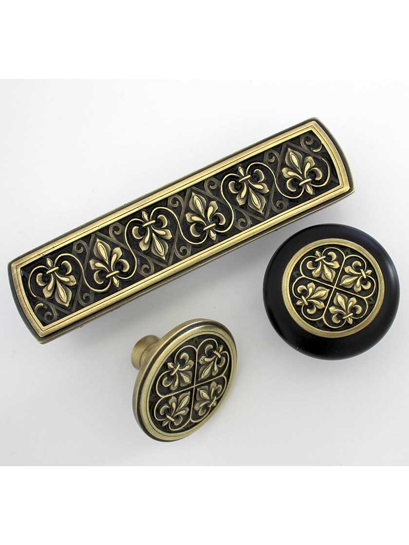 Alternate View 2 of Fleur-de-Lis Drawer Pull - 3 inch Center to Center.