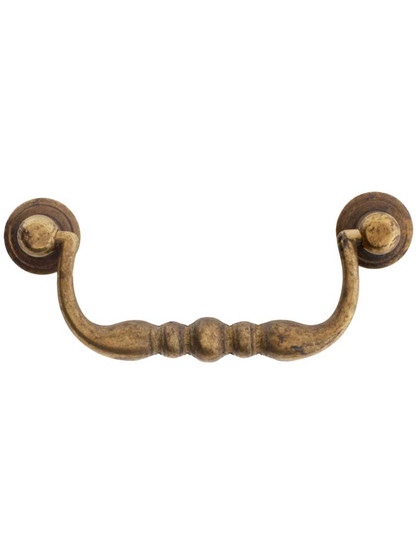 Toscana Bail Pull with Rosettes - 3 3/4 inch Center-to-Center.