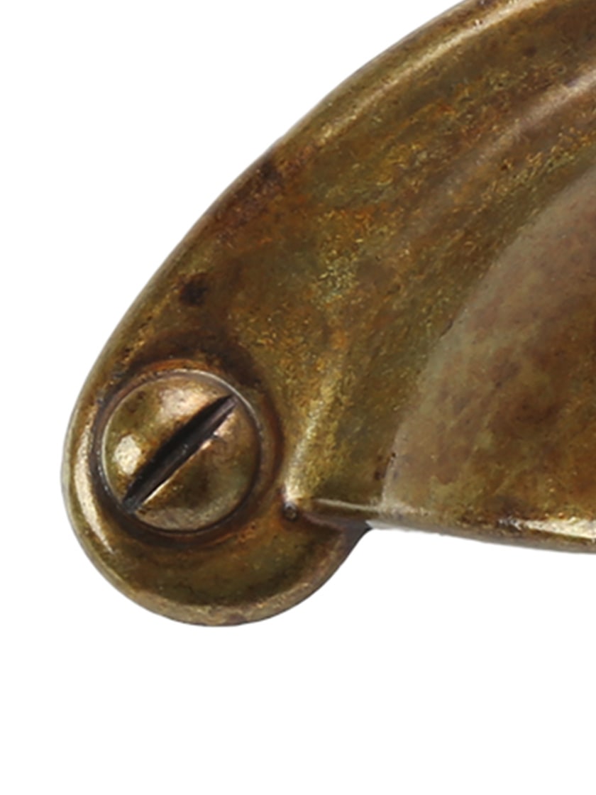 thumbnail image 2 of Hardwarefinds Antique Brass Victorian Bin Pull Handles – 4 9/16" Wide, Pair, #A6 2 of 4