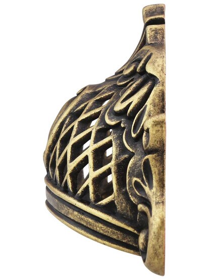 Alternate View of 3 13/16 inch Baroque Bin Pull With Choice of Finish.